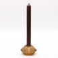 Flower Flip Pressed Glass Candle Holder – Antique Amber | Fits Dinner Candles & Tea Lights