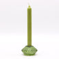 Flower Flip Pressed Glass Candle Holder – Jade Green | Fits Dinner Candles & Tea Lights