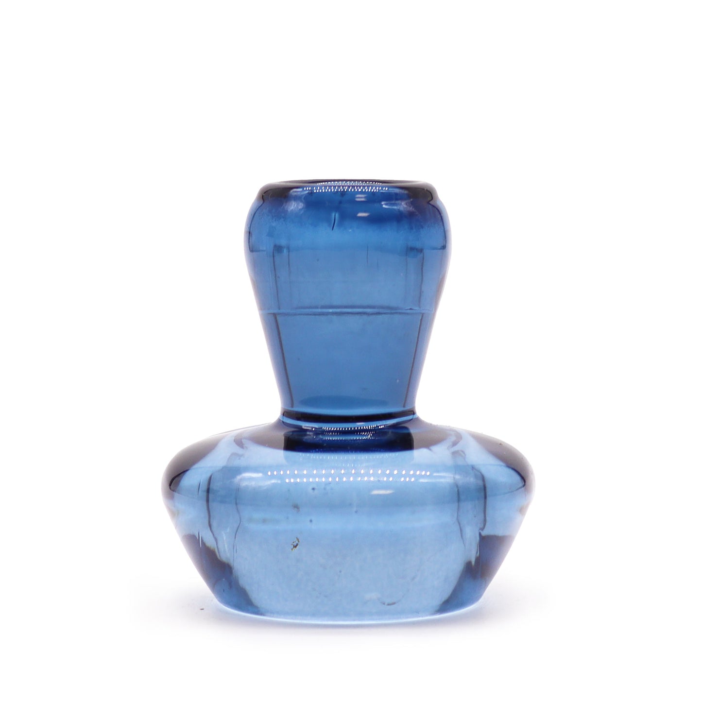 Mushroom Flip Pressed Glass Candle Holder – Royal Blue | Fits Dinner Candles & Tea Lights