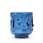 Buddha Face Pressed Glass Candle Holder – Royal Blue | Fits Tea Lights