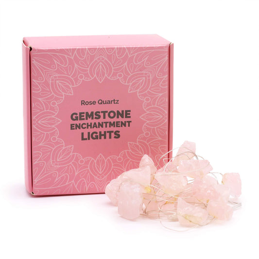 Gemstone Enchantment Lights – Rose Quartz | USB Crystal String Lights