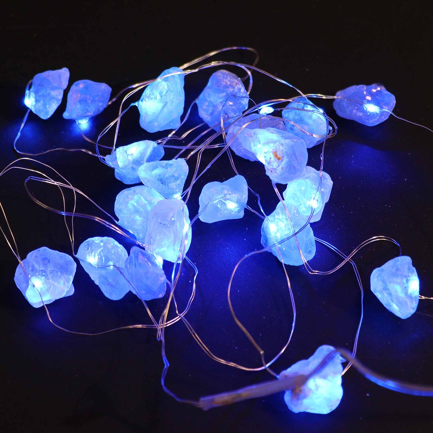 Gemstone Enchantment Lights – Celestite | USB Crystal String Lights