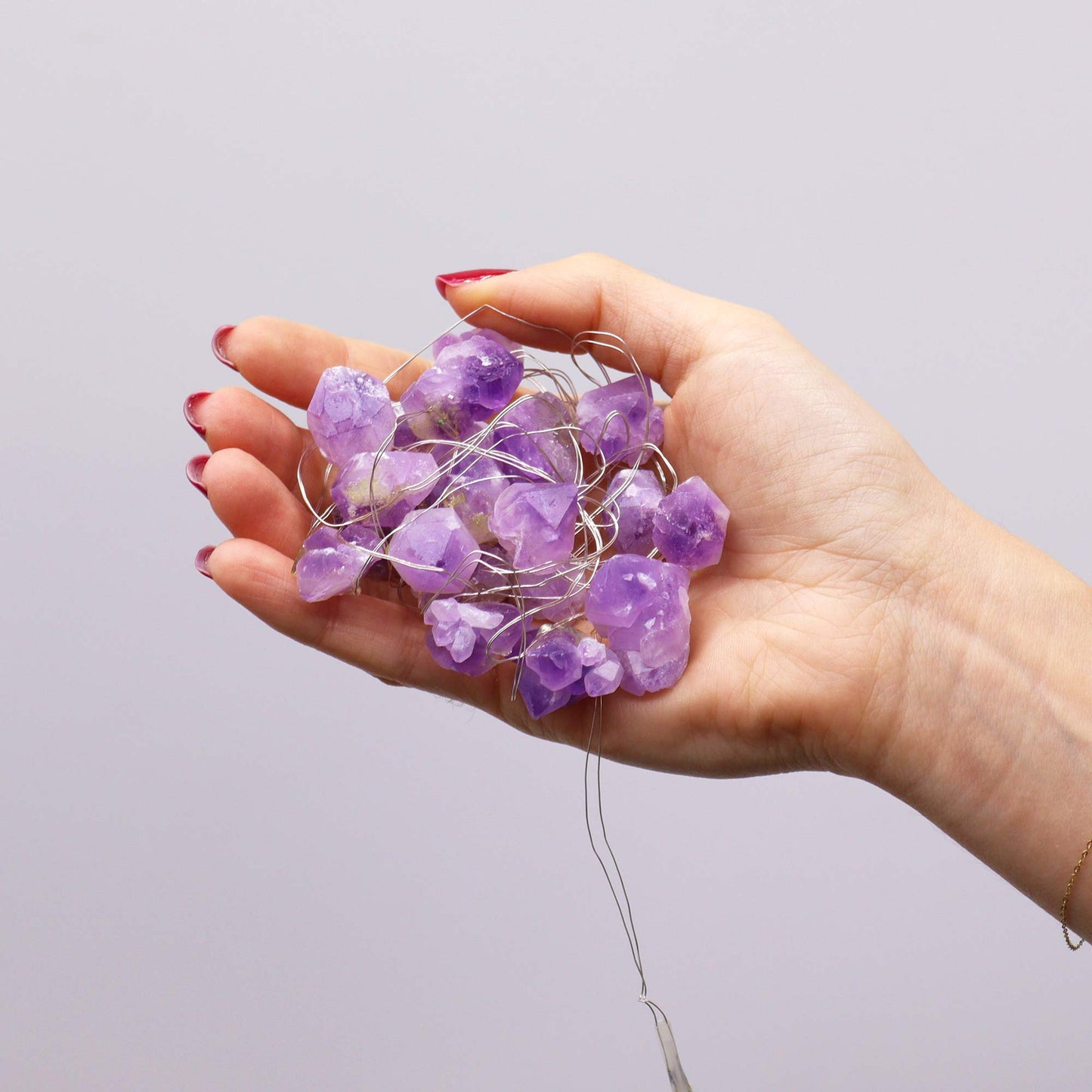 Gemstone Enchantment Lights – Amethyst | USB Crystal String Lights