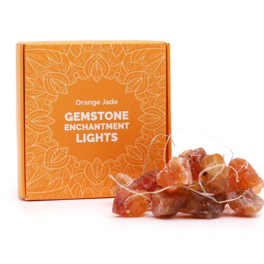 Gemstone Enchantment Lights – Orange Jade | USB Crystal String Lights