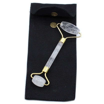 Gemstone Facial Roller – Rock Quartz | Boost Circulation & Promote Skin Clarity