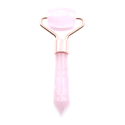 Mini Gemstone Facial Roller – Rose Quartz | Enhance Circulation & Promote Radiant Skin