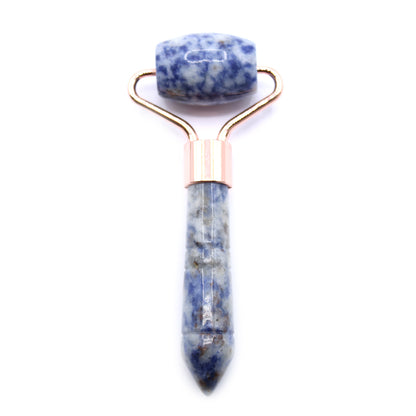 Mini Gemstone Facial Roller – Sodalite | Stimulate Circulation & Support Skin Calmness