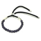 String Gemstone Bracelet – Amethyst | Black Rope with 925 Silver-Plated Sliding Toggle
