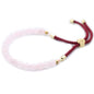 String Gemstone Bracelet – Rose Quartz | Bordeaux Rope with 18K Golden-Plated Sliding Toggle