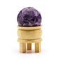 Faceted Gemstone Healing Ball & Stand – Amethyst | Meditation & Energy Work