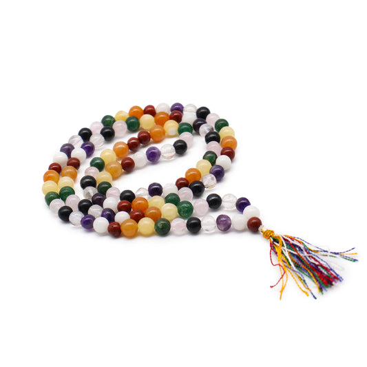 Gemstone Mala Bead Rosary – 9 Planet Astro | 108 Beads