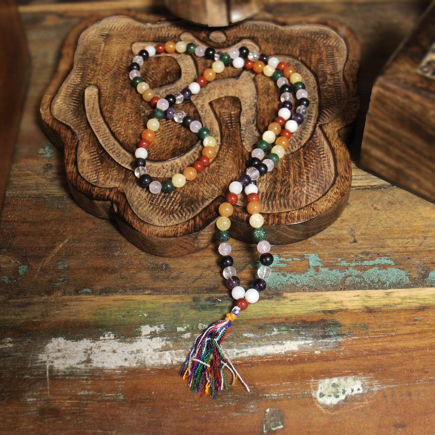 Gemstone Mala Bead Rosary – 9 Planet Astro | 108 Beads