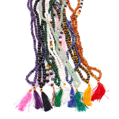 Gemstone Mala Bead Rosary – Tiger's Eye | 108 Beads