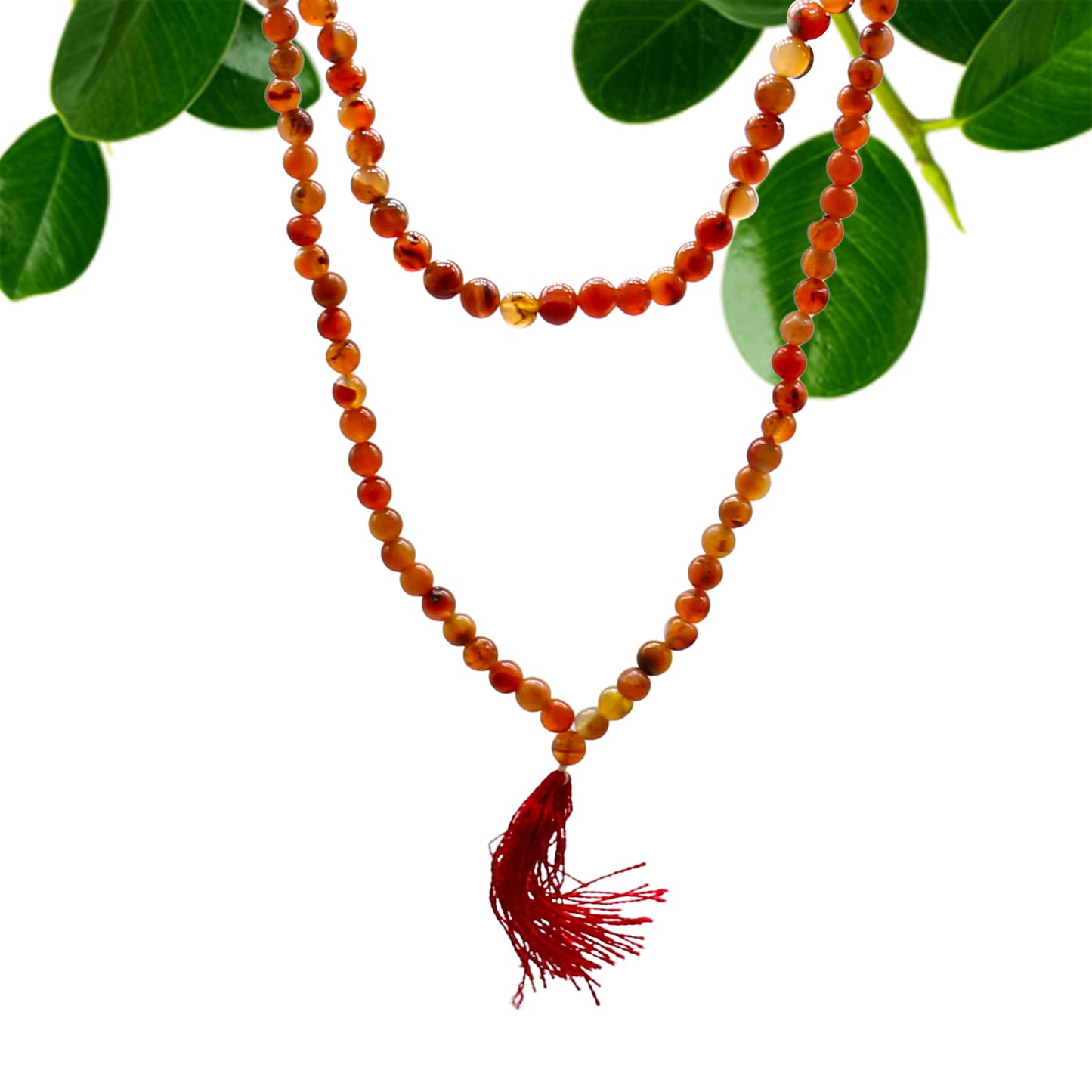 Gemstone Mala Bead Rosary – Carnelian | 108 Beads