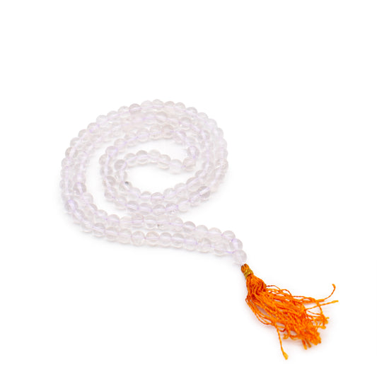 Gemstone Mala Bead Rosary – Clear Quartz | 108 Beads