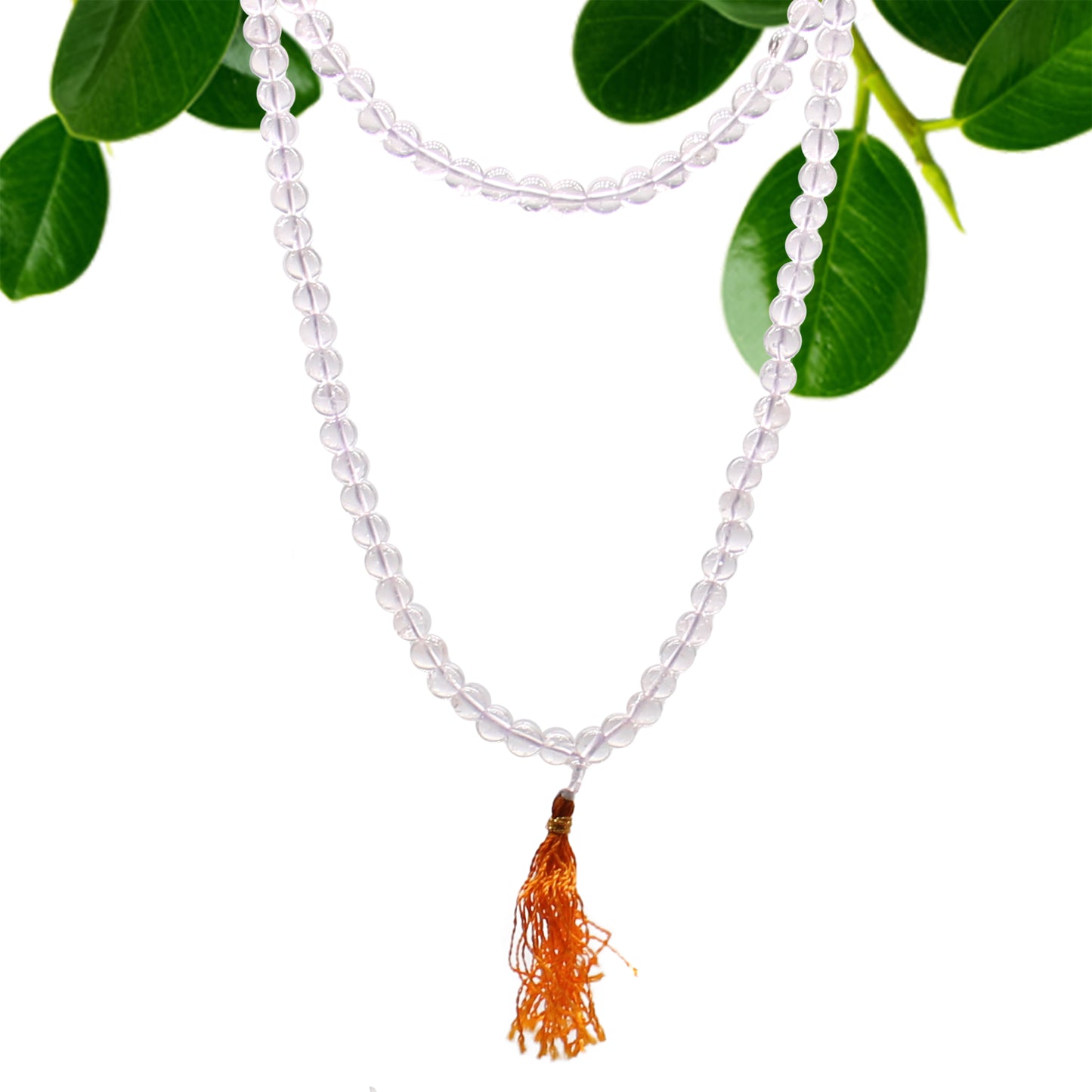 Gemstone Mala Bead Rosary – Clear Quartz | 108 Beads