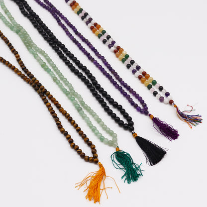 Gemstone Mala Bead Rosary – Tiger's Eye | 108 Beads