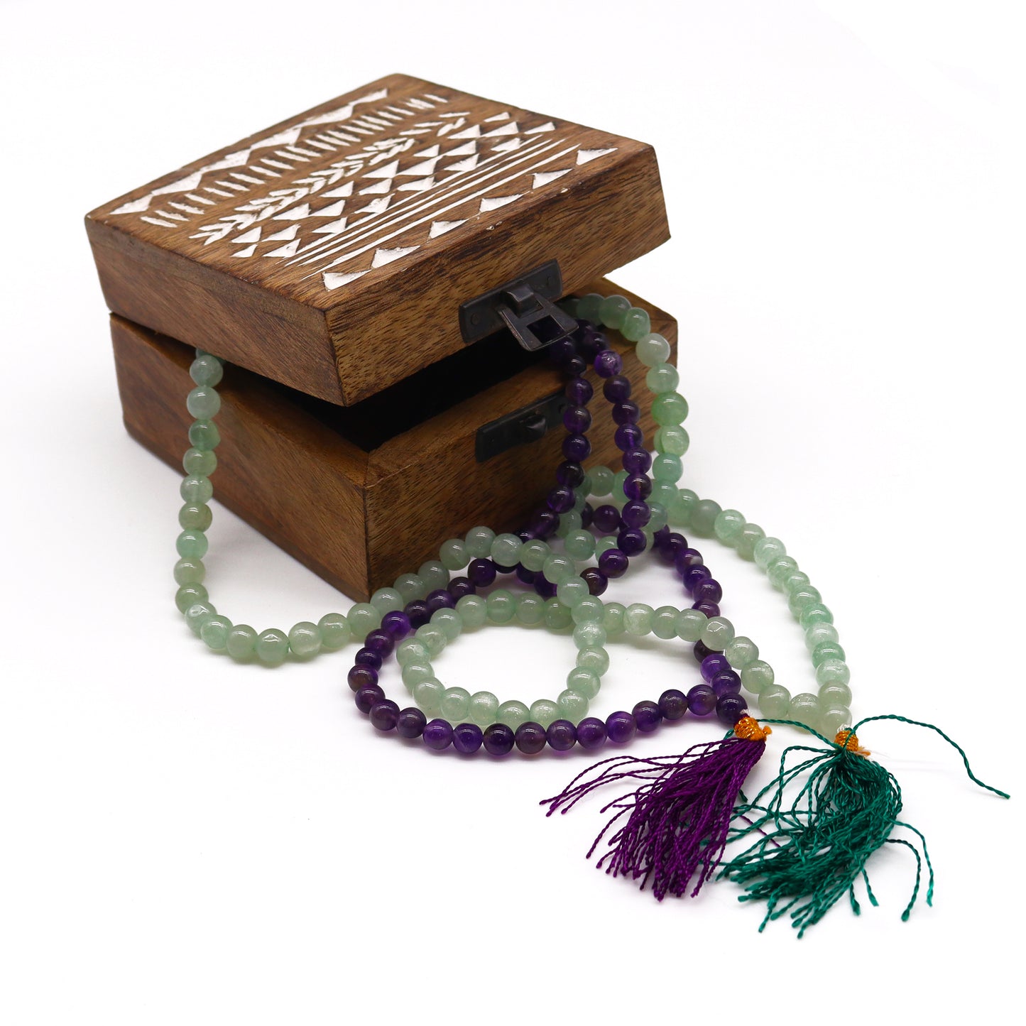 Gemstone Mala Bead Rosary – Amethyst | 108 Beads