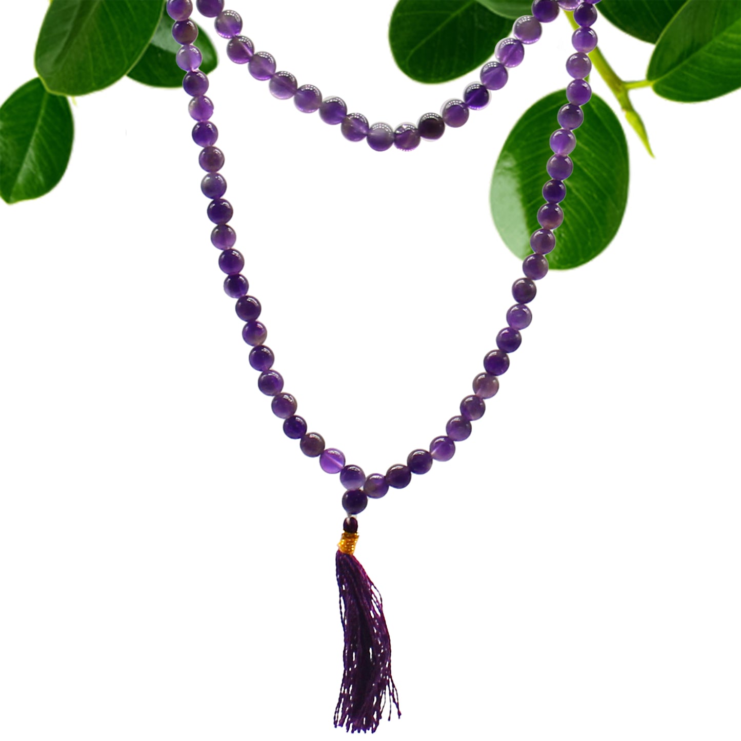 Gemstone Mala Bead Rosary – Amethyst | 108 Beads