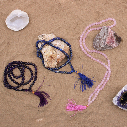 Gemstone Mala Bead Rosary – Amethyst | 108 Beads