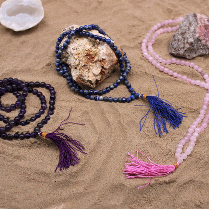 Gemstone Mala Bead Rosary – Lapis Lazuli | 108 Beads