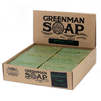 Greenman Soap Bar – Gardener’s Scrub | Lemon & Basil Essential Oils with Poppy Seeds