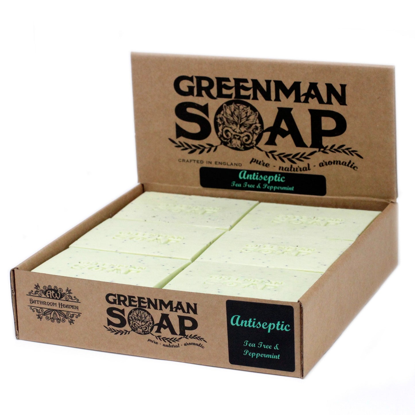 Greenman Soap Bar – Antiseptic | Tea Tree & Peppermint Essential Oils with Poppy Seeds