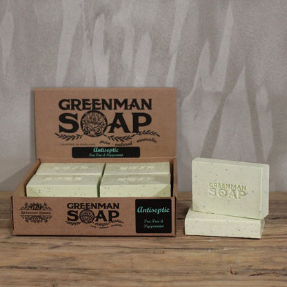 Greenman Soap Bar – Antiseptic | Tea Tree & Peppermint Essential Oils with Poppy Seeds