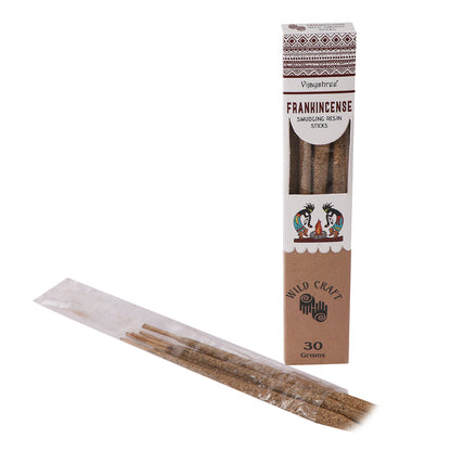 Vijayshree Wild Craft Smudging Resin Sticks – Frankincense (30g) | Natural Aromatic Incense for Ritual & Cleansing
