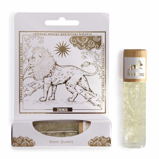 The Lion – Hope Hare Gemstone Essential Oil Roll On | Rock Quartz with Patchouli, Ylang Ylang & Jasmine