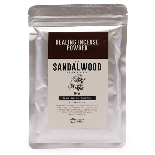 Sandalwood Healing Incense Powder – 100g | Calming & Connection