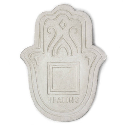 Healing Incense Powder Plate – White Stone | Handcrafted Ritual Burner for Clarity & Peace