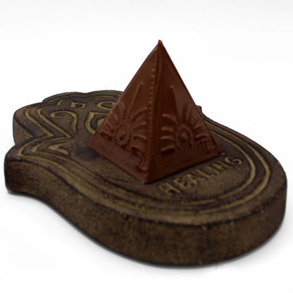 Healing Incense Powder Plate – Antique Stone | Sacred Ritual Burner with Etched Symbols