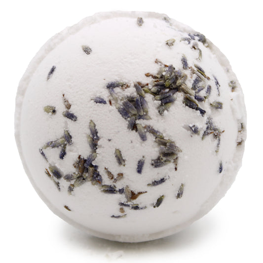 Relax Himalayan Salt Bath Bomb – 180g | Lavender Essential Oil with Jojoba Oil & Dried Lavender