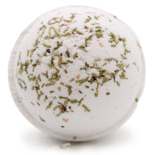 Clarity Himalayan Salt Bath Bomb – 180g | Rosemary & Clary Sage Essential Oils with Olive Oil & Dried Rosemary