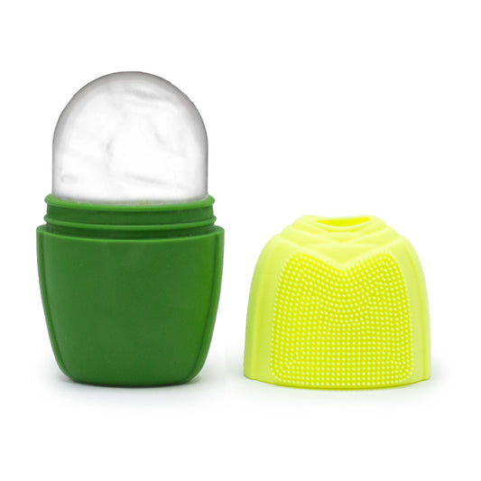 Silicone Ice Face Roller – Green | 3-in-1 Cold Therapy & Skincare Tool