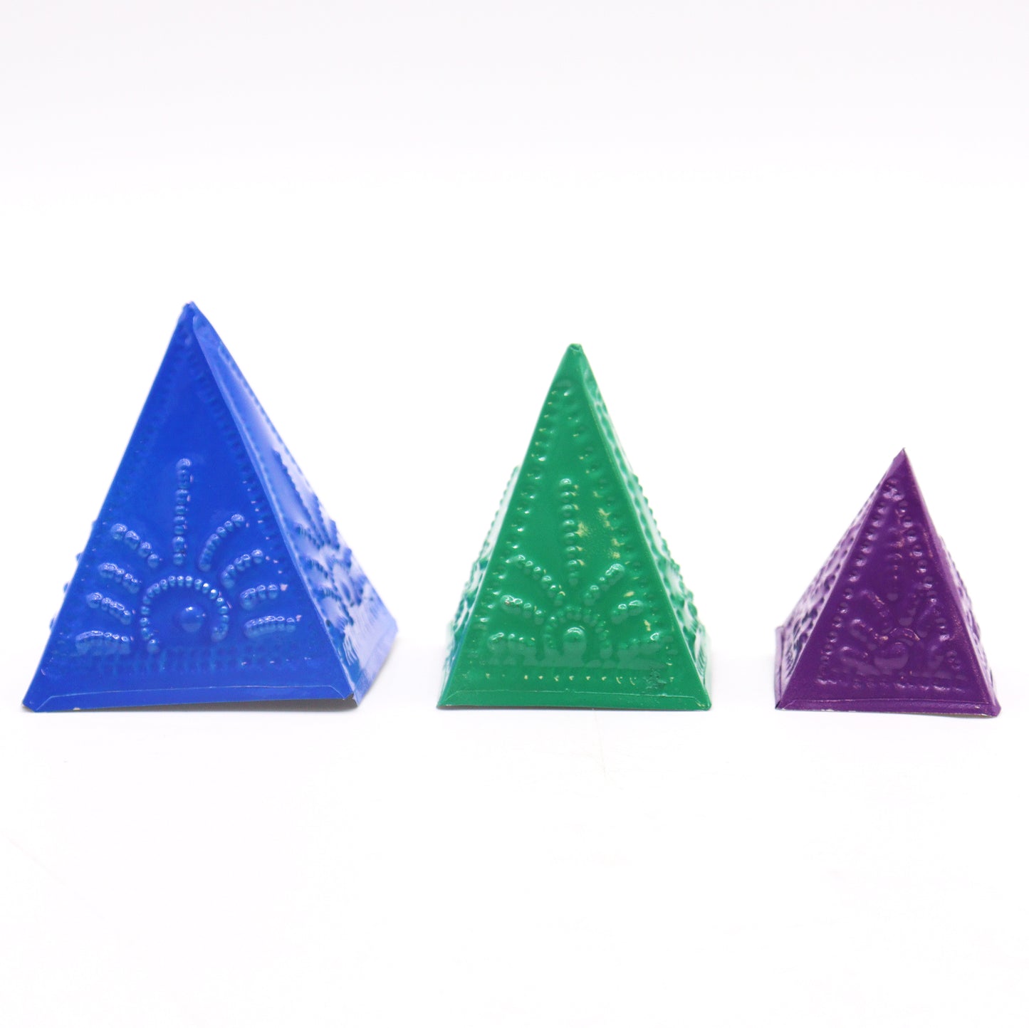 Incense Powder Pyramid Mould Set – Blue, Green & Purple | Moulds for Smoke Cleansing Rituals