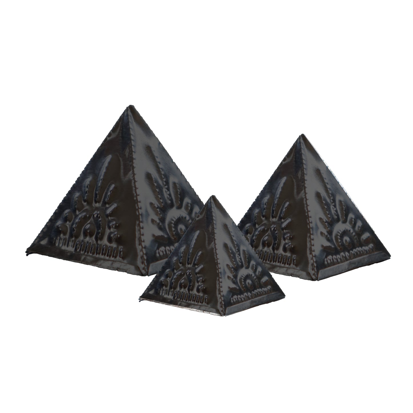 Incense Powder Pyramid Mould Set – Black | Set of 3 Pyramids for Smoke Cleansing