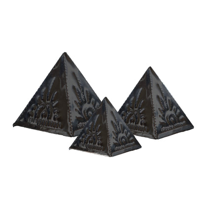 Incense Powder Pyramid Mould Set – Black | Set of 3 Pyramids for Smoke Cleansing
