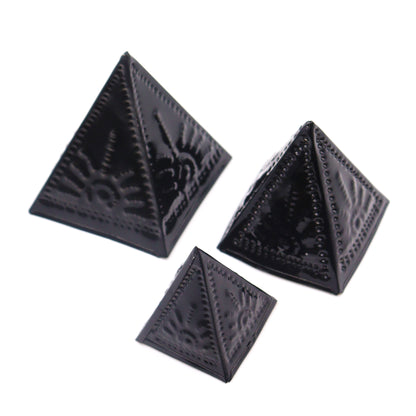 Incense Powder Pyramid Mould Set – Black | Set of 3 Pyramids for Smoke Cleansing
