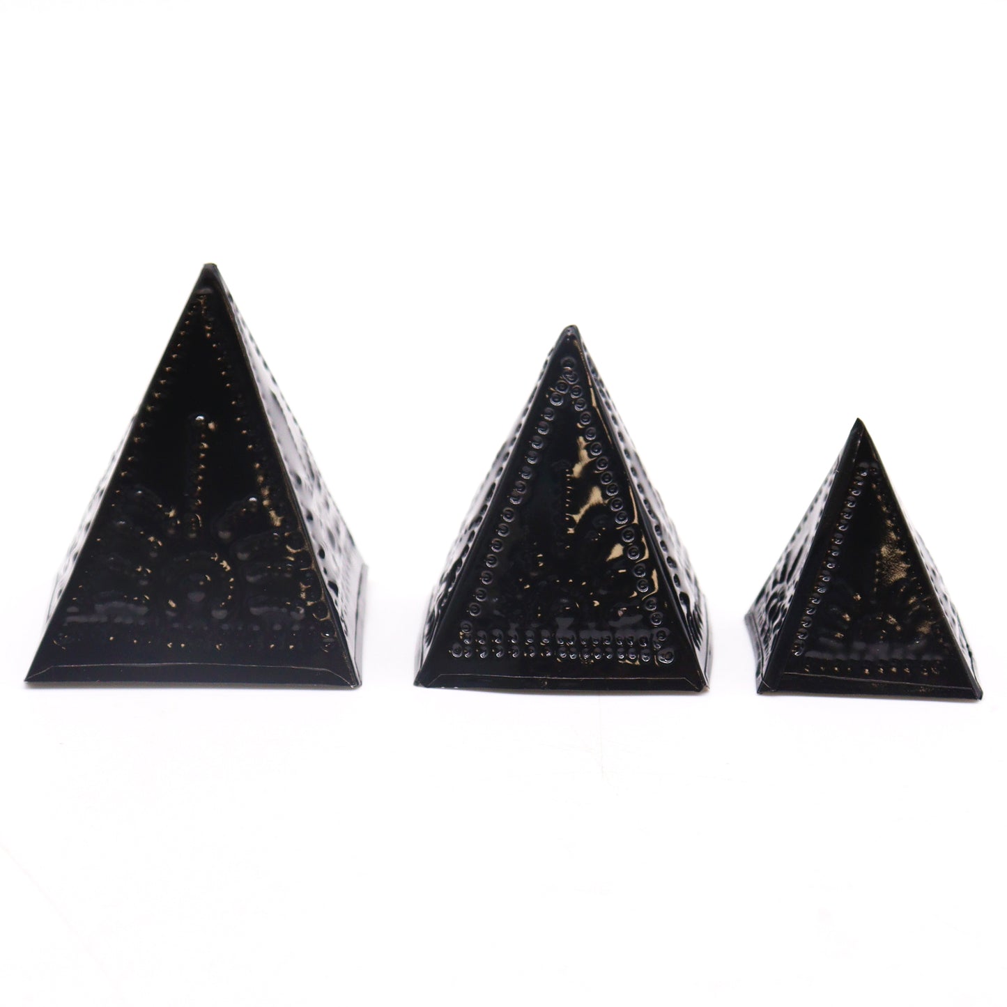 Incense Powder Pyramid Mould Set – Black | Set of 3 Pyramids for Smoke Cleansing