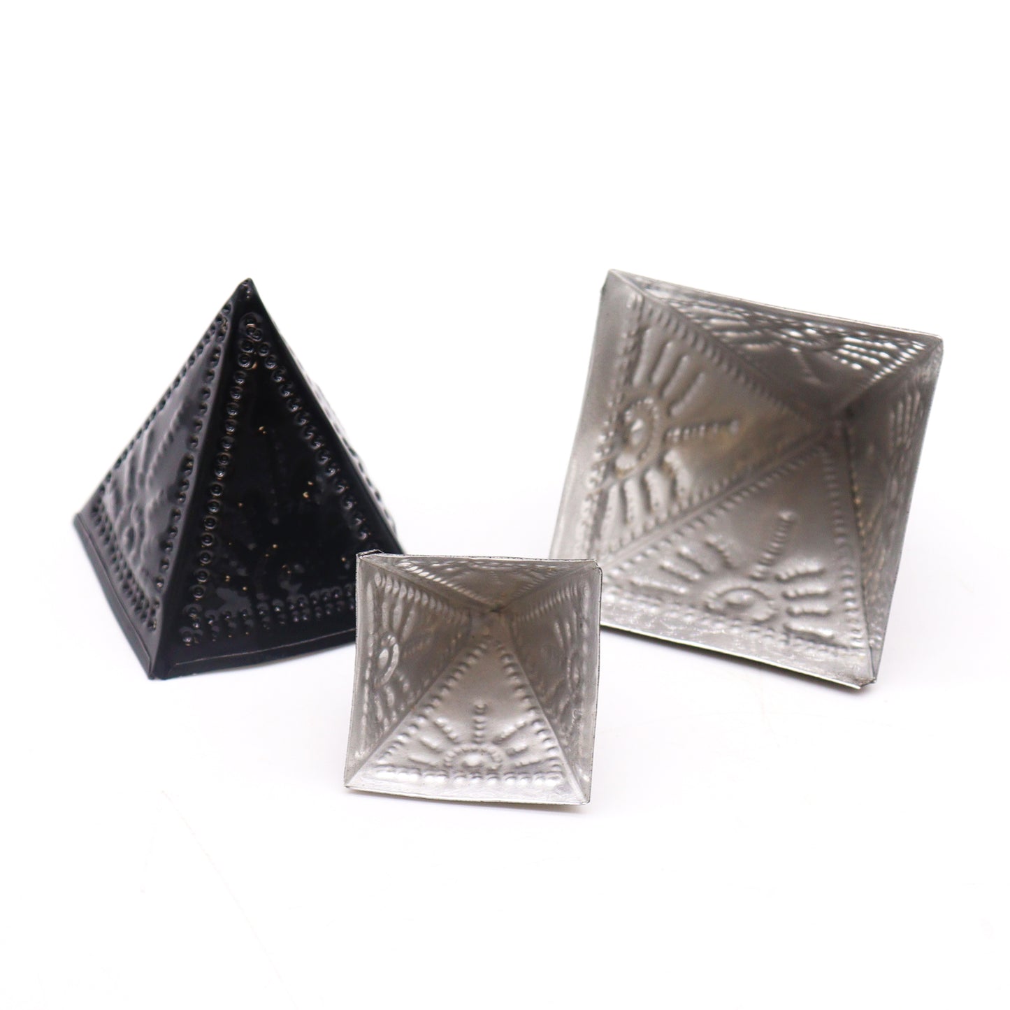 Incense Powder Pyramid Mould Set – Black | Set of 3 Pyramids for Smoke Cleansing