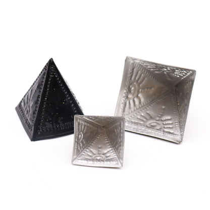 Incense Powder Pyramid Mould Set – Black | Set of 3 Pyramids for Smoke Cleansing