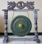 Greenwash Healing Gong with Antique Stand – Extra Small (25cm) | Handmade, Resonant & Spiritual Décor