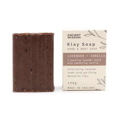 Klay Soap Bar – Lavender & Vanilla | Bentonite Clay + Lavender Seeds