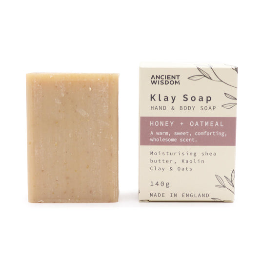 Klay Soap Bar – Honey & Oatmeal | Kaolin Clay + Oats
