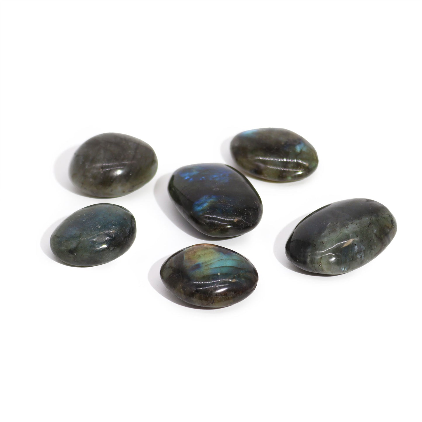 Labradorite Palm Stone – 55–60mm | Polished Mineral Stone