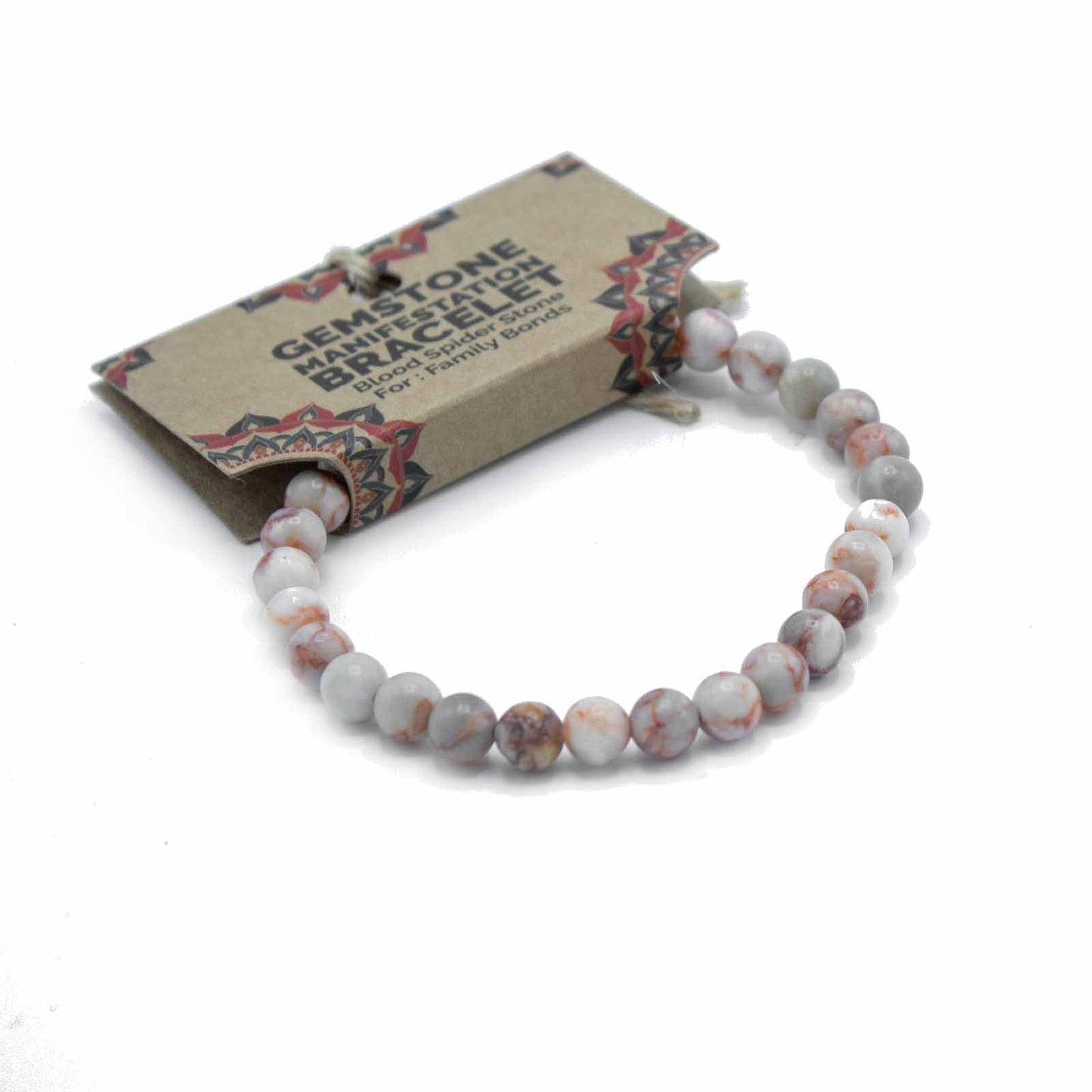 Manifestation Gemstone Bracelet – Blood Spider Stone | Family Bonds