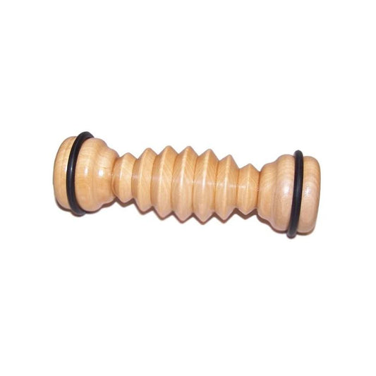 Ribbed Foot Roller – Natural Wooden Massager | Hemu Wood