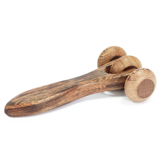 Three Disc Roller – Wooden Body Massager | Redwood
